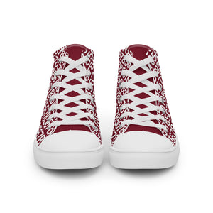 Women’s Burgundy High Top Canvas Shoes