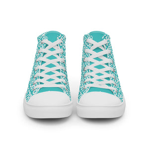 Women’s Turquoise High Top Canvas Shoes