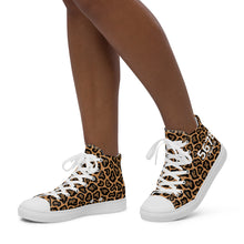 Load image into Gallery viewer, Women’s Leopard High Top Canvas Shoes