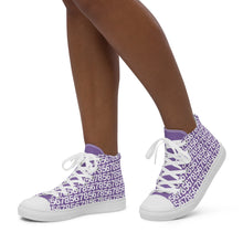 Load image into Gallery viewer, Women’s Purple High Top Canvas Shoes