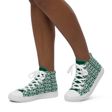 Load image into Gallery viewer, Women’s Green High Top Canvas Shoes