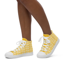 Load image into Gallery viewer, Women’s Yellow High Top Canvas Shoes