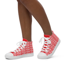 Load image into Gallery viewer, Women’s Red High Top Canvas Shoes