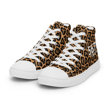 Load image into Gallery viewer, Women’s Leopard High Top Canvas Shoes