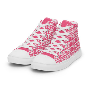 Women’s Pink High Top Canvas Shoes