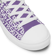 Load image into Gallery viewer, Women’s Purple High Top Canvas Shoes