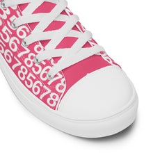 Load image into Gallery viewer, Women’s Pink High Top Canvas Shoes