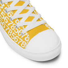 Load image into Gallery viewer, Women’s Yellow High Top Canvas Shoes