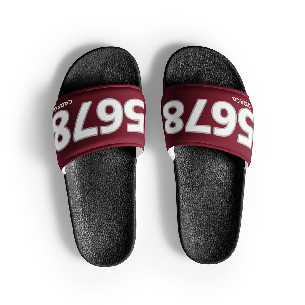 Women's Burgundy Slides