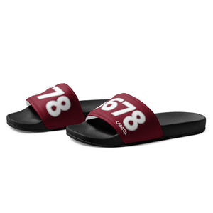 Women's Burgundy Slides